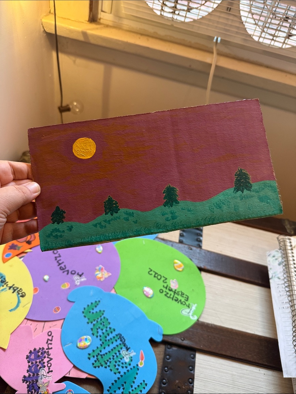 Kids Green Landscape Print Bottoms